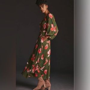 Anthropology Hutch Ruffle Maxi Dress Size Small